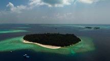 Aerial Drone views of the Maldivian Archipelago in the Day