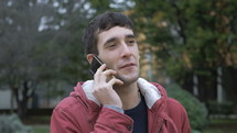 man talking on a cellphone 