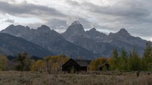 Time Lapse of Chapel of the Transfiguration St. John's Episcopal Church at Grand Teton National Park, Wyoming Sunset