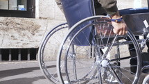 a man in a wheelchair 