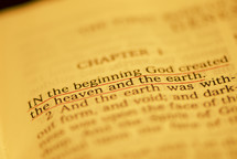 In the beginning God created the head and the earth,