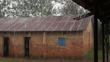 heavy Rain falling on a Kenyan school 