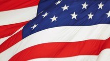 American Flag Waving In The Wind In 120 Fps Slow Motion 4K America