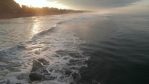 Sea Waves In Costa Rica Beach With A Beautiful Horizon