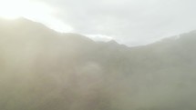 Foggy Jungle Morning Mountains Costa Rica Drone Flying Through Clouds