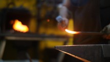 Forging a Sword in a Blacksmith Workshop