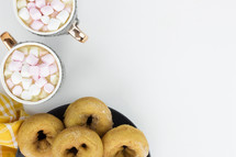 hot cocoa and donuts 