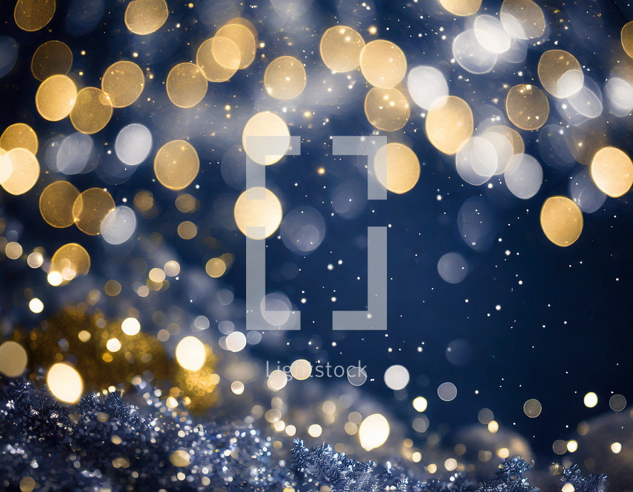 Blue Sparkly Boeh Christmas Background