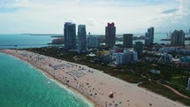 Tracking Shot of South Beach Miami Skyline