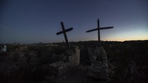 Terlingua Ghost Town Cemetary Holy Cross - Starry Night Time Lapse