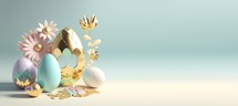 3D Illustration of an Easter celebration background