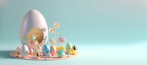3D Illustration of an Easter celebration background