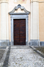 old door on a church in Italy 