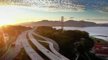 Golden Gate Bridge San Francisco at sunset
