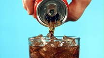 Super slow motion Cola drink 