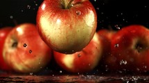 Fresh apples. Filmed is slow motion 1000 fps.
