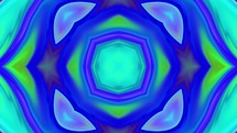 Abstract Blue Kaleidoscope Pattern Loop Animation