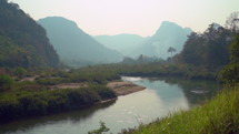 Chiang Mai Mae Sot peaceful river, Thailand 