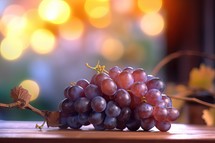 Grapes with Blurred Nature Background