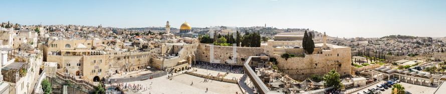 A panorama of the Temple mount in Jerusalem
