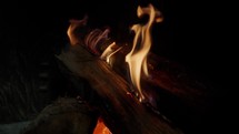 Fire wood, high definition video filmed in 8k in real speed for your spirit in close up