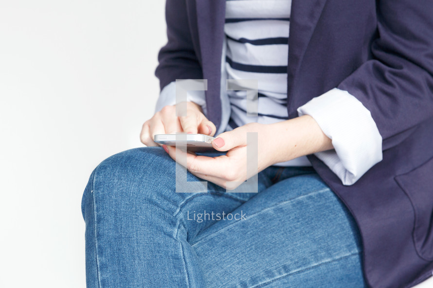 a woman using a cellphone 