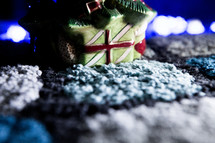 Christmas Ornament Close Up on Cozy Carpet