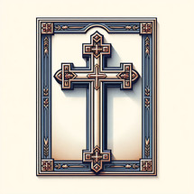 vintage style cross artwork with dimensional effect