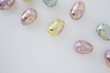 pastel gold speckled Easter eggs 