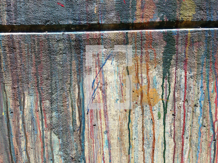 Paint drips on concrete