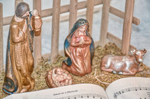Away in a Manger Nativity scene 