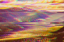 loading abstract landscape glitch art 