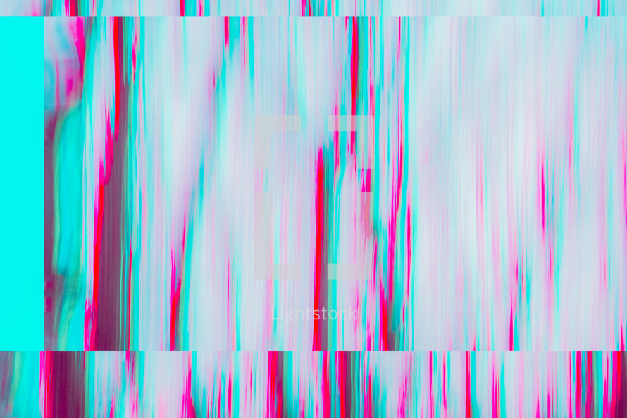 pink and turquoise glitch art 