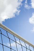 top of a volley ball net 