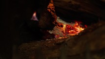 Fire wood, high definition video filmed in 8k in real speed for your spirit in close up