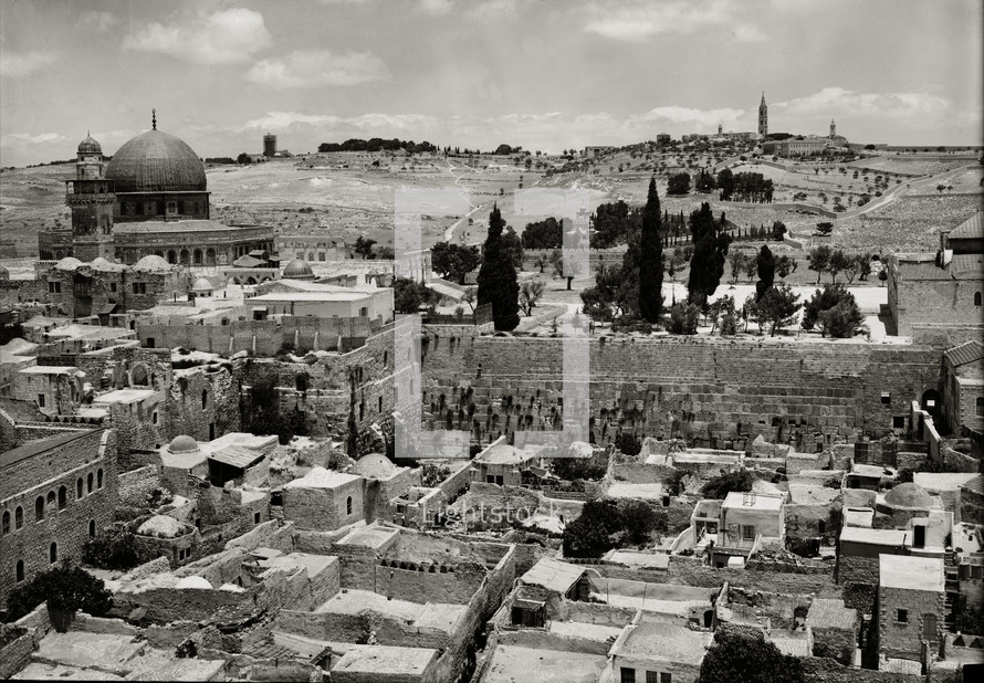 Dome of the Rock and the Western Wall.