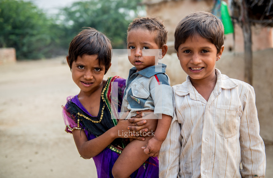 children in India 