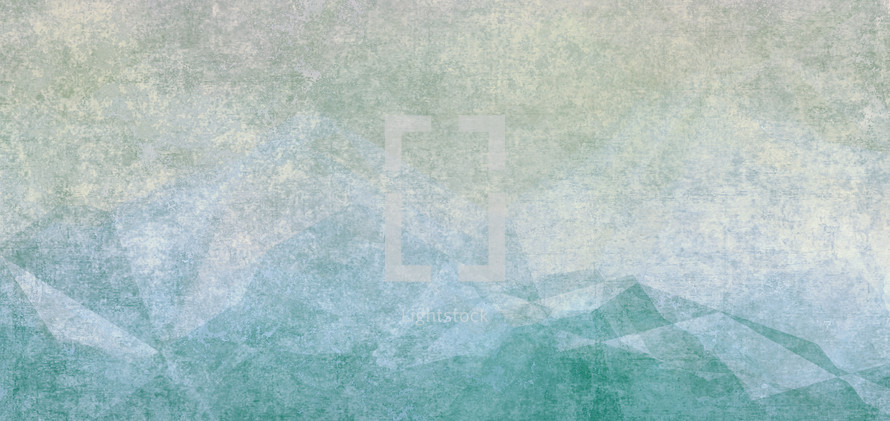 textural grunge polygon landscape in varying blues