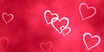 heart pattern background  white and pink on red