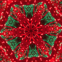 red and green kaleidoscope Christmas lights