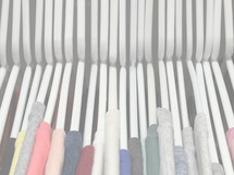 Shirts on hangers - horizontal and lightened