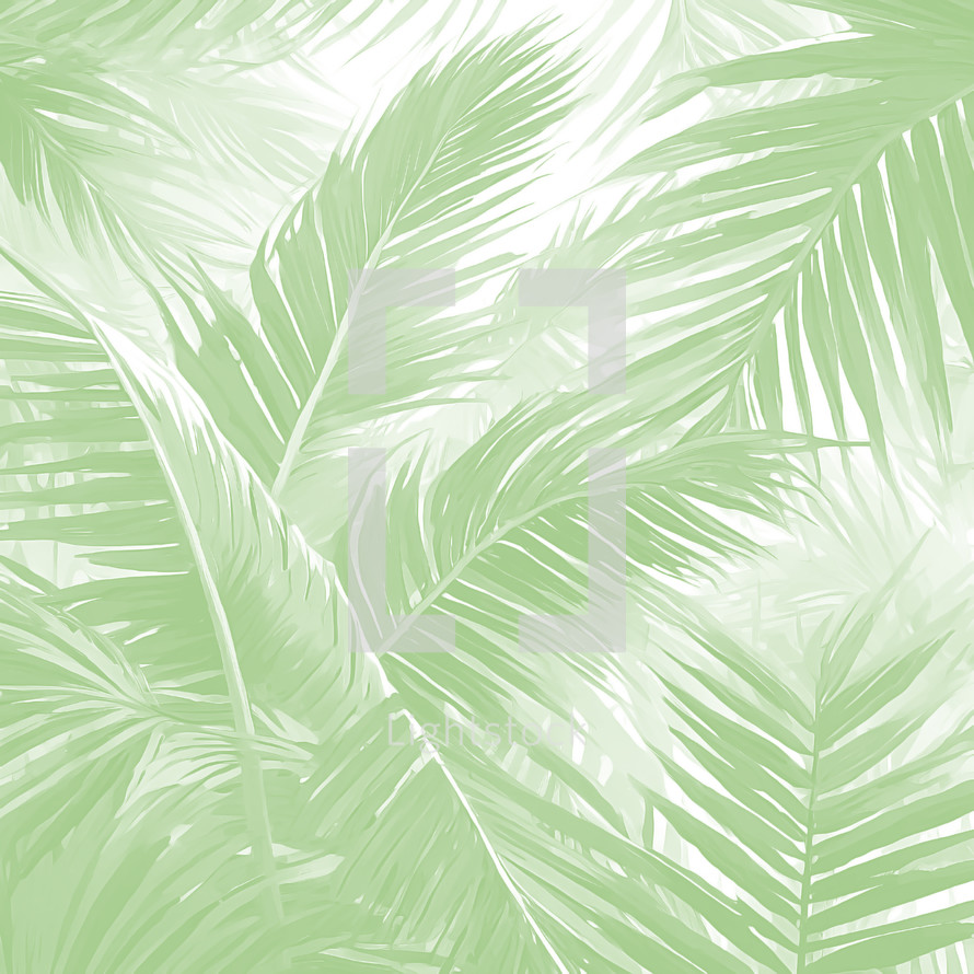 leafy background of palm fronds