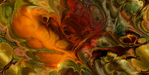 rich autumn hued marbled paint pour effect seamless tile 