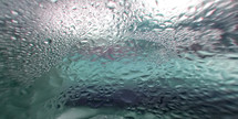 condensation on window with focus and blur