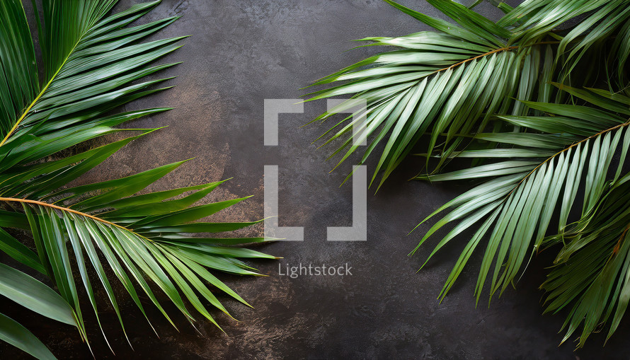 Palm Branches on a dark Background