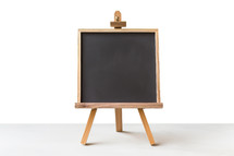 Chalkboard on an Easel with White Background