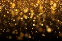 Falling Golden Glitter Texture Background