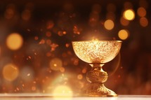 Eucharist Chalice with Glowing Background