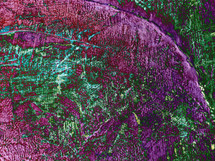 pink, red, purple, green rough texture on canvas
