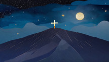 Cross Night Illustration 